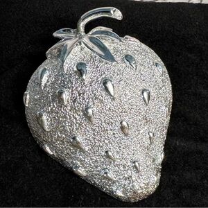 Silver Strawberry Decorative Piece